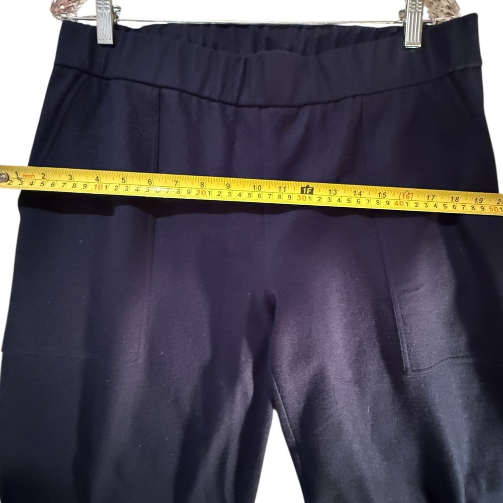 Eileen Fisher Cropped Navy Wool pull On Pants. Siz P/lg - Picture 4 of 7